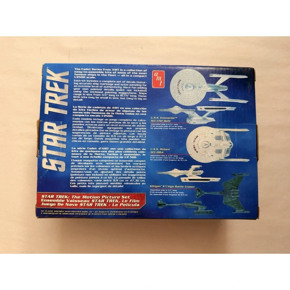 AMT Star Trek The Motion Picture Set 1:2500 Scale Cadet Series 3 Model Kits Open